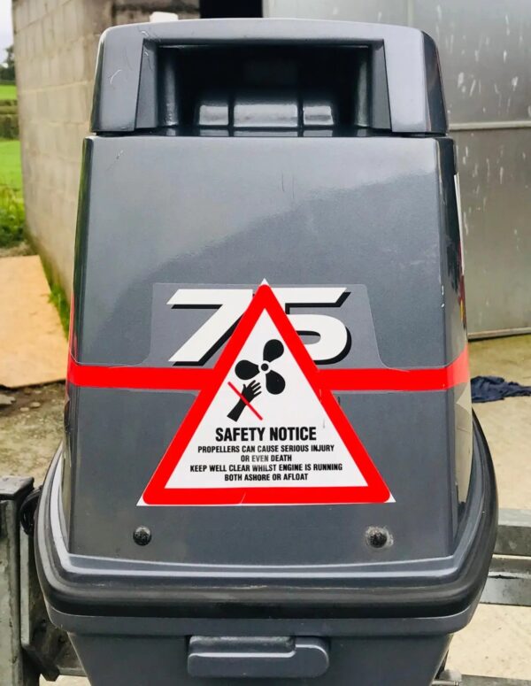 Used Yamaha 75hp – 2 stroke long shaft, electric start on remote cables - Image 4